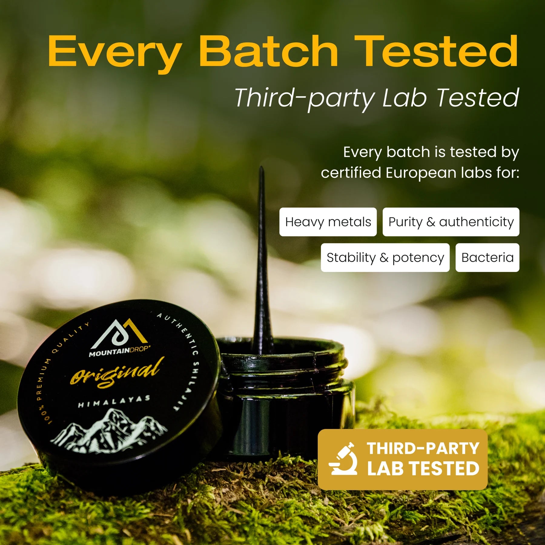 Mountaindrop Batch Tested Original Himalayan Shilajit