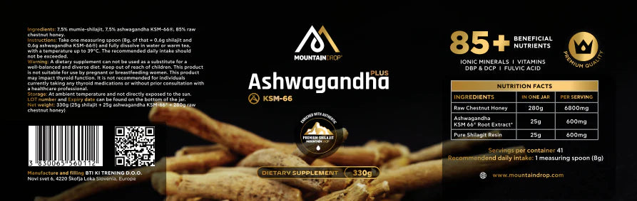 Mountaindrop®  Certified extract Ashwagandha Plus